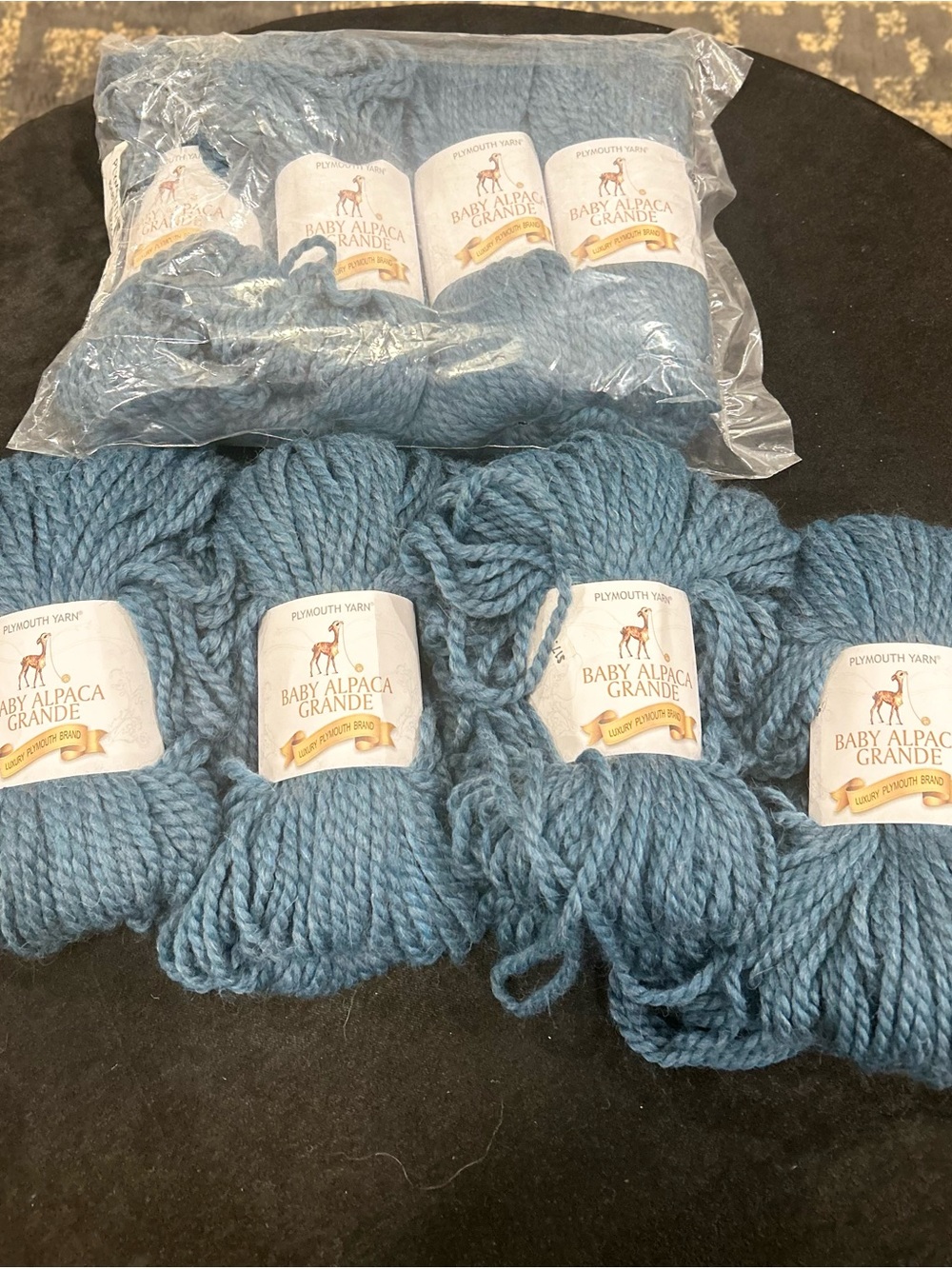 NEW Plymouth Baby Alpaca Grande
Yarn 8 Skeins 7762 Luxury Alpaca
Sweater Lot